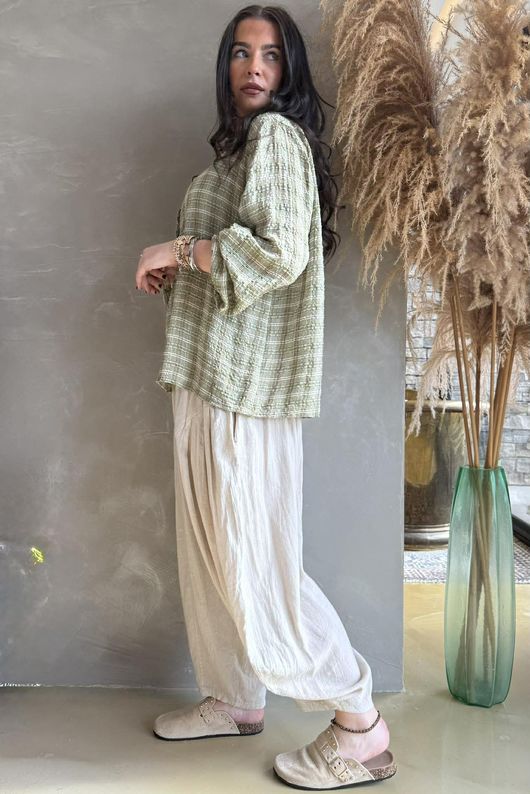 Greta Check Hugh Shirt Meadow